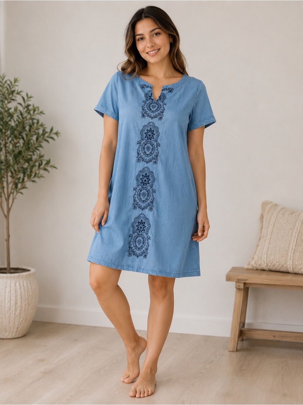 Westport embroidered tencil dress 8